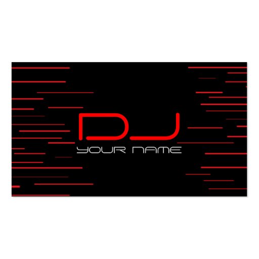 Unique DJ Business Card (front side)
