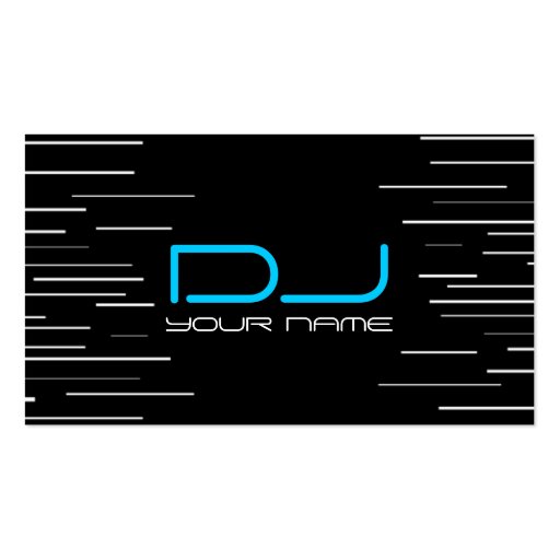 Unique DJ Business Card (front side)
