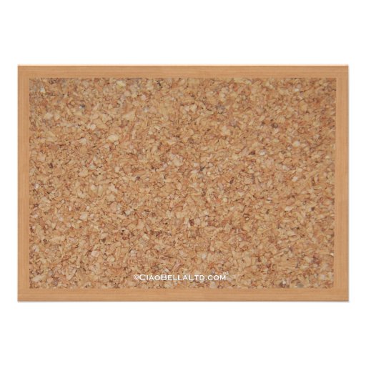Unique Faux Cork Bulletin Board Party Invite