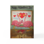 Unique Flamingo Happy Valentine's Day Card