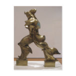 'Unique Forms of Continuity in Space', bronze scul postcards