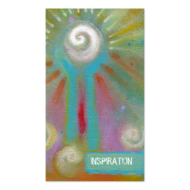 Unique Fun Colorful Artsy Inspirational Painting Business Cards