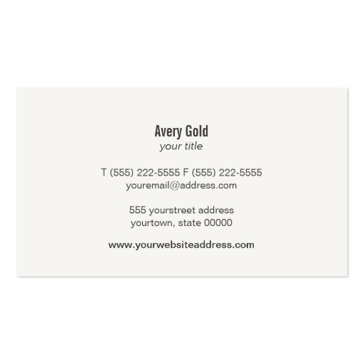 Unique Gold Circle Wood Modern Business Card (back side)