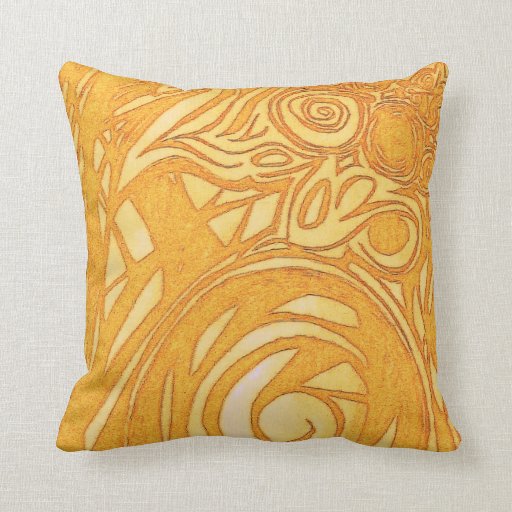 Unique Gold Vine Pillow Zazzle