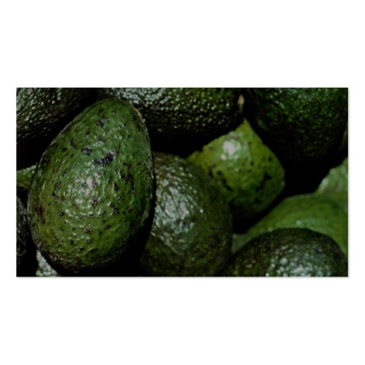 Unique Green avocado Business Card Template (back side)