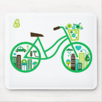 unique green  Low-carbon Life mousepads