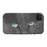 Unique Grey Kitty Cat w/ Colored Eyes Case-Mate iPhone 4 Covers