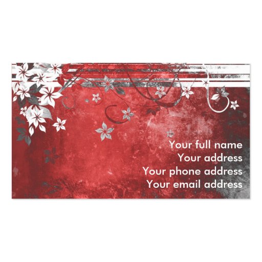 Unique grungy business card (front side)