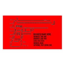 Unique Gun Graphic Business Cards