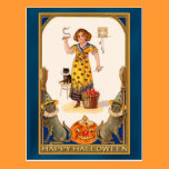 Unique Happy Halloween Art Card postcards