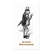 Unique Hipster Vintage Gentleman Frog Business Card Templates