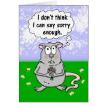 Unique I'm Sorry Apology Mouse Flowers Card