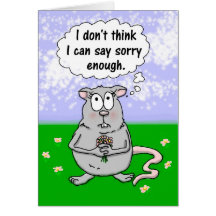 Unique I'm Sorry Apology Mouse Flowers Card
