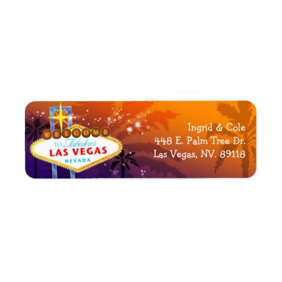Unique Las Vegas Wedding Label