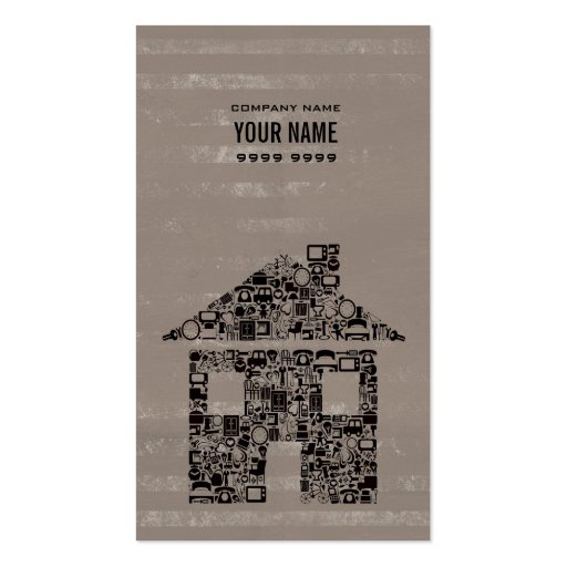 Unique Modern Professional House Home Template Business Card Template (front side)