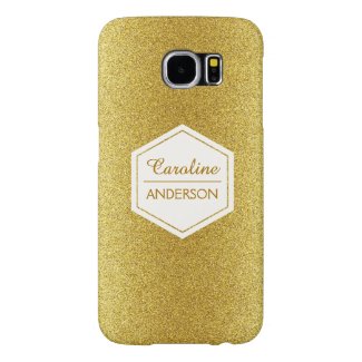 Unique Modern Stylish Gold Glitter Pattern Samsung Galaxy S6 Cases