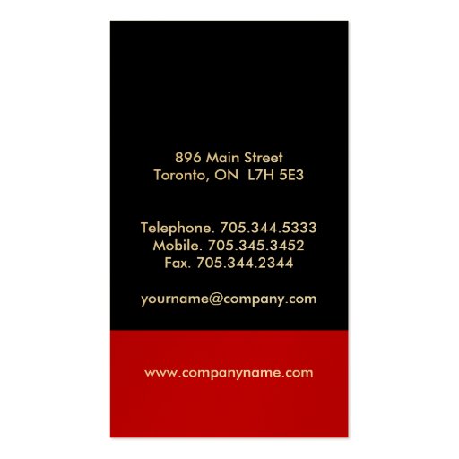 Unique Monogram Business Cards (back side)