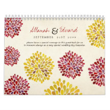 Unique New Wedding Personalized Photo Guest Book Calendar