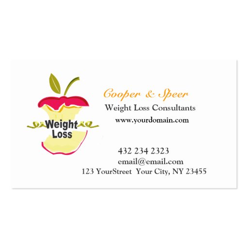 Unique Original Dietitian Nutritionist Business Business Card Template (front side)