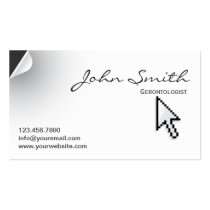 Unique Page Curl Gerontology Business Card