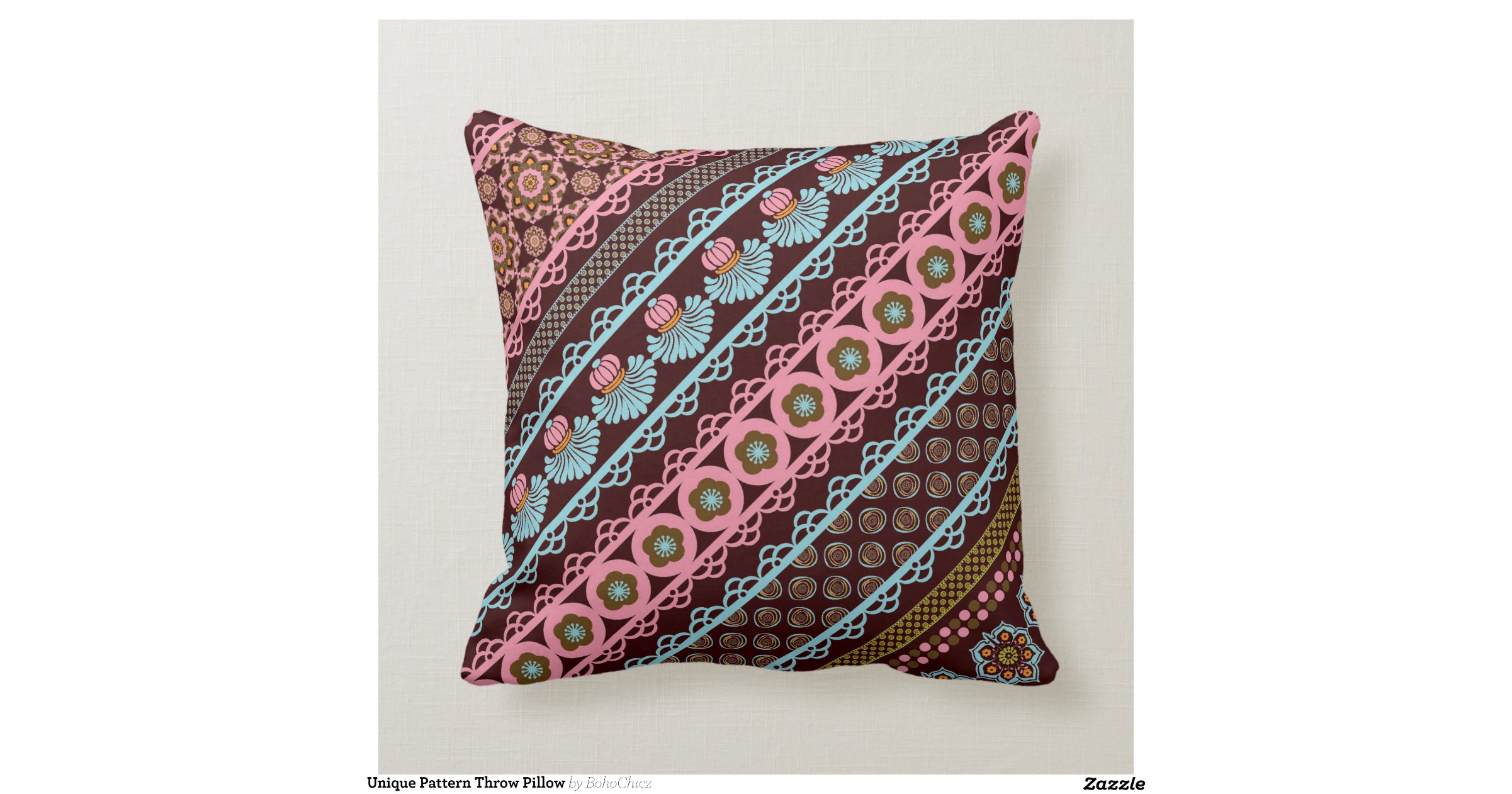 Unique Pattern Throw Pillow Zazzle