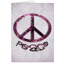 Unique Pretty Peace Sign Greeting Cards