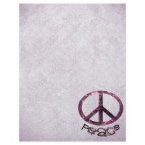 Unique Pretty Peace Sign Personalized Letterhead