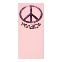 Unique Pretty Peace Sign Rack Card