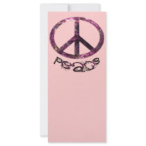 Unique Pretty Peace Sign Rack Card