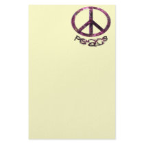 Unique Pretty Peace Sign Stationery