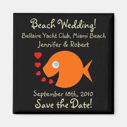 Unique Save The Date Beach Wedding Magnet