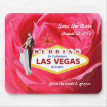 Unique Save the Date Las Vegas Wedding Mousepad