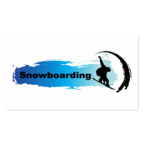 Unique Snowboarding Business Card Template