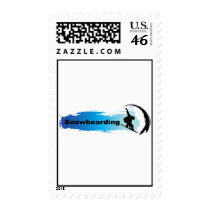 Unique Snowboarding Postage Stamp