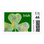 Unique stamp - irish shamrock - postage