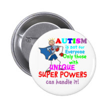 Unique Super Powers Autism Button