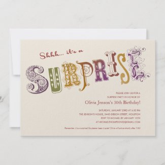 Unique Surprise Party Invitations