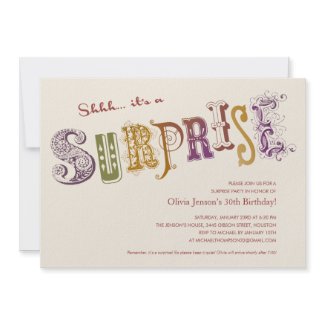 Unique Surprise Party Invitations invitation