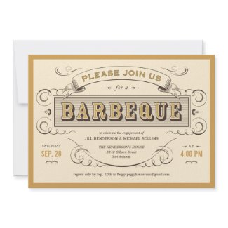 Unique Vintage BBQ Invitations zazzle_invitation