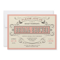 Unique Vintage Bridal Shower Invitations
