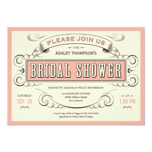 custom wedding shower invitations unique vintage bridal shower invitations zazzle custom wedding shower invitations unique vintage bridal shower invitations zazzle