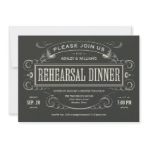 Unique Vintage Rehearsal Dinner Invitations
