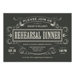 Unique Vintage Rehearsal Dinner Invitations