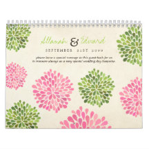 Unique Wedding Personalized Photo Guest Book Wall Calendars