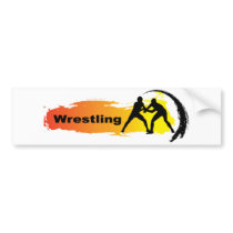 Unique Wrestling Emblem Bumper Stickers