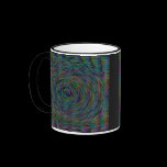 Unique Zigzag circle pattern coffee mug mugs