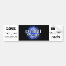 unir1 radio bumper sticker