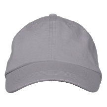 Unisex Adjustable Caps Grey Embroidered Hat