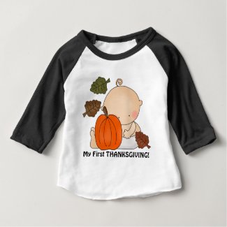 Unisex baby first Thanksgiving Holiday t-shirt