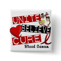 UNITE BELIEVE CURE BLOOD CANCER BUTTON